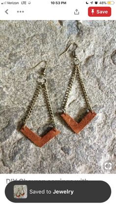 Leather Jewelry Making, Upcycling Diy, Chevron Earrings, Jewerly Making, Upcycled Leather, Handmade Boutique