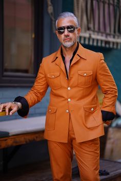 Collection : 2024/2025 spring/summer🔆Product : Tyler Slim Fit Special Designed Tile Suits Color: Tile Available Size : 46-48-50-52-54-56Material Content: %55 Cotton %45 Polyester Man Casual Suit, Tailored Suits For Men, Bespoke Jacket, Orange Suit, Terracotta Tile, Slim Fit Coat, Suits Clothing, Fall Coat