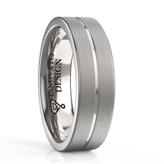 Give your fashion sense an authentic boost when you wear this Tungsten Carbide Wedding Ring by Innovato Design. The all-silver color of this piece of jewelry is perfect for displaying and matching with your modish outfits. Made of tungsten carbide, this amazing wedding band has a smooth, polished, brushed, and matte surface over its inner band and outer band. It has a brushed, matte, and silver surface with a polished and silver groove on the outer band. The inner band is a smooth, polished, and silver surface. Also, this ring is a comfort fit type of ring so you can easily slide through your finger even on a knuckle and with less friction.  Product Highlights:   Made of tungsten carbide  Ring size: 4, 4.5, 5, 5.5, 6, 6.5, 7, 7.5, 8, 8.5, 9, 9.5, 10, 10.5, 11, 11.5, 12, 12.5, 13, 13.5, 14, Elegant Wedding Rings With Brushed Finish, Silver Wedding Rings With Brushed Finish, Wood Inlay Rings, Couples Wedding Bands, Tungsten Carbide Wedding Bands, Arrow Ring, Punk Accessories, Dragon Ring, Wooden Sunglasses