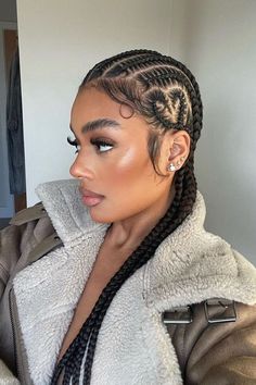 Curly Hair Braids, Feed In Braids Hairstyles, Braided Cornrow Hairstyles, Braids Hairstyles Pictures, Hairdos For Curly Hair, Natural Hair Braids