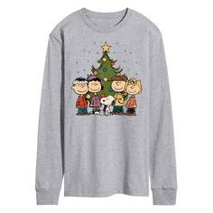 Peanuts fans will love this group photo long sleeve graphic tee. Peanuts fans will love this group photo long sleeve graphic tee. Crewneck Long sleevesFABRIC & CARE Cotton, polyester Machine wash Imported Size: XL. Color: Med Grey. Gender: male. Age Group: adult. Charlie Brown Christmas Shirt, Peanuts Christmas Shirts, Peanuts Sweatshirt, Personalized Christmas Shirts, Cheap Christmas T-shirt With Cartoon Print, Christmas Jammies, Affordable Novelty Christmas T-shirt, Christmas T Shirt Design, Peanuts Christmas