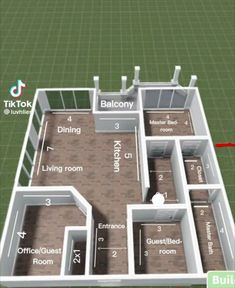 a floor plan for a house with rooms