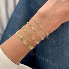 All Our Bracelets Are Made Of REAL 14K GOLD   Dive into sophistication with our new collection of 14k gold Bismark Bracelets. Perfect for everyday wear, made of real gold , tarnish free, and water resistant ensuring lasting shine. Featuring a lobster claw clasp. Comes in a wide range of widths. Matching necklaces available https://www.etsy.com/listing/1402941447   14K Yellow Gold Bismark Bracelet, 7.25" Inch, 2.5 mm 3.5 mm 4.7 mm 7 mm Thick, Real Gold Bracelet, Women Gold Bracelet, Flat Bracelet Bracelet Women Gold, Gold Bracelet Women, Real Gold Bracelet, Flat Bracelet, Gold Bracelet For Women, Bracelet Women, Matching Necklaces, Chain Link Bracelet, Real Gold