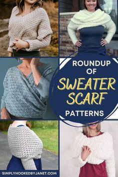 roundup of sweater scarf patterns