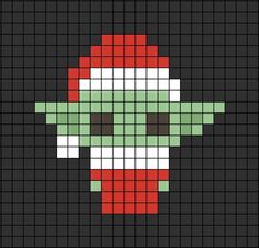 #fyp Pixel Art Templates Christmas, Easy Pixel Art Christmas, Christmas Pixel Art Easy, Pixel Christmas Art, Perler Beads Star Wars, Hama Beads Patterns Christmas, Starwars Perler, Star Wars Perler Bead Patterns, Christmas Hama Beads