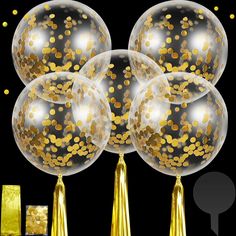 PRICES MAY VARY. What's in your package: you will get 10 pieces bubble transparent balloons and 10 bags of confetti and 10 pieces shiny tassels, they are enough for your own use or sharing with your family and friends, meeting all of your decoration needs; Need to assemble by yourself Reliable material: these bobo balloons are made of latex material, good durability, firm and unpleasant odor contained, which can serve you for a long time; The confetti and tassel are made of tissue paper, please Floating Candles Halloween, Bobo Balloons, Party City Balloons, Bag Of Gold, Balloon Tassel, Transparent Balloons, Gold Confetti Balloons, Golden Anniversary, Tassels Decor