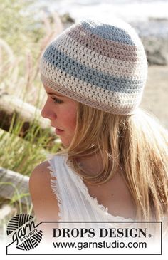 Cotton beanie hat Lightweight beanie Boho hat Crochet summer hat Spring hat Summer Beanie Chemo beanie Beach hat Sun beanie hat  This sun beanie hat is great for summer vacations and it's very pretty and unique. Super stylish stripped OFF WHITE-LIGHT GRAY BLUE-BEIGE crochet hat will add a special touch to your summer wardrobe. Wear it with casual or dressy outfits to create different looks.  Fantastic item to bring on vacations, it protects you from the harmful UV light and accentuate your outfit among others. Protects head from the sun while the soft cotton keeps you cool! This women's hat is hand crocheted in soft 100% cotton yarn by me.  This sun hat is perfect for spring and / or summer. It will be super cute and fashionable for the warmer weather. MATERIALS:  100% cotton SIZE:  S - he Summer Beanie, Spring Hat, Crochet Summer Hats, Crocheted Hat, Cotton Beanie, Bonnet Crochet, Boho Hat, Crochet Beanie Hat, Crochet Cap