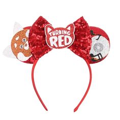 Turning Red Mouse Ears Headband Collection 12 Headband Collection, Turning Red, Mouse Ears Headband, Red Peach, Bag Display, Ears Headband, Mickey Ears, Ear Headbands, Mouse Ears