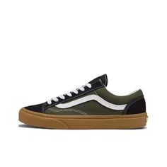 New In Box Men’s Size Vans Green, Shoes Vans, Vans Style, Black Olive, Mens Vans, Vans Shoes, Mens Shoes Sneakers, Black Green, Gum