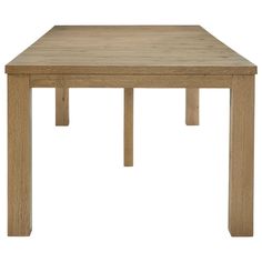 a square wooden table with two legs