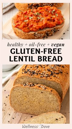 healthy and oil - free vegan gluten - free lentil bread recipe