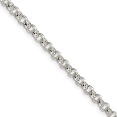 Sleek and chic, a polished sterling silver rolo chain featuring broad solid links with a domed design. Its versatile and attractive style makes it an excellent choice as a solo chain or combined with multiple chains for a layered look. This necklace is approximately 4mm in width, 22-inches in length and closes securely with a lobster claw clasp. Made in Italy. Bow Jewelry, White Gold Bracelet, Discount Card, Disc Pendant, Mens Accessories Jewelry, Rolo Chain, Jewelry Companies, Fine Jewelry Gift, Black Bow