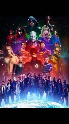 the flash and supergirls are all in this poster