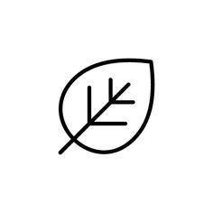 a black and white line drawing of a leaf with the letter l on it's side