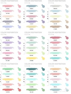 the color chart for mickey mouse's disney world theme park, which includes different colors