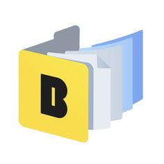 the letter b is placed on top of a folder