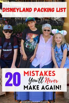 Disneyland Packing List: 20 Mistakes You'll Never Make Again! Disneyland Packing List, Christmas Packing List, Disneyland With A Toddler, Packing List Kids, Packing List For Disney, Disneyland Planning, Disneyland Christmas