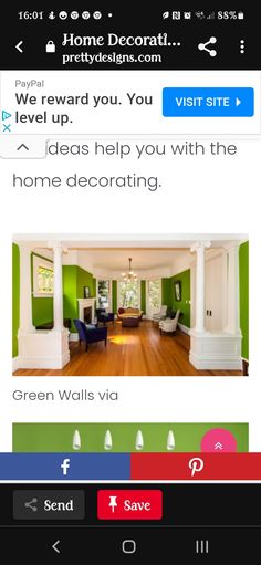 the home decor app on an iphone