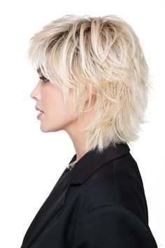 Razor Cut Shag Wig by Tressallure - Etsy Short Shag Hairstyle Women Fine Hair, Short Shag Hairstyle Women, Shaggy Bob For Fine Hair Round Faces, Razor Cut Shag, Wilshire Wigs, Cut Layers, Golden Blonde Highlights, Shag Hairstyles, Shag Haircut