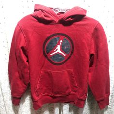 Jordan Red Pullover Large Logo Sweatshirt  Youth Size M, Medium, 12/14 Very Good Condition. See Pictures for Condition and Size. 100% Genuine ~ USA Seller! FAST SAME DAY SHIPPING WHEN PURCHASED BEFORE 1PM PST!! Jordan Red, Red Pullover, Logo Sweatshirt, Hooded Sweatshirt, Hooded Sweatshirts, Jordan, Graphic Sweatshirt, ? Logo, Sweatshirts