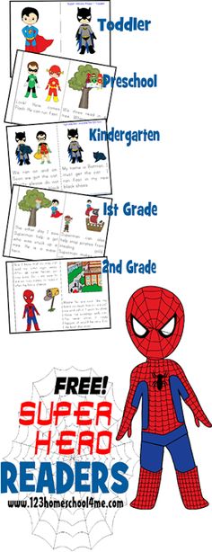 the spider - man printable worksheet for children to learn how to read