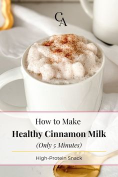 Indulge in a warm, frothy cup of Cinnamon Milk, a nourishing and versatile beverage that fits perfectly into a healthy lifestyle. Made with non-dairy milk, Ceylon cinnamon, and pure vanilla, it’s naturally sweetened with stevia or monk fruit for a low-inflammatory treat. Whether you sip it on its own or use it as a homemade coffee creamer, this drink helps promote balance, wellness, and satisfaction, all while supporting blood sugar stability and a healthy gut. Hot Vanilla Milk Recipe, Cinnamon Milk Recipe, Vanilla Milk Recipe, High Protein Drinks, Cinnamon Drink, Homemade Coffee Creamer, Cinnamon Benefits, Specialty Drinks