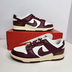 Nike Dunk Low Se Size 6 Women Sail/Team Red-Black-Muslim Sku: Dv1160-101 100% Authentic Brand New With Box (Box Has No Lid) Any Questions? Make Sure To Ask Price Firm Burgundy Low-top Sneakers With Boost Midsole, Nike Burgundy Sporty Sneakers, Nike Sporty Burgundy Sneakers, Burgundy Low-top Sports Sneakers, Burgundy Low-top Sneakers For Sports, Burgundy Leather Sneakers For Sports, Nike Burgundy Low-top Sneakers, Sporty Burgundy Low-top Sneakers, Burgundy Sneakers With Cushioned Footbed For Streetwear