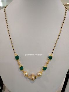 Pulimamidi Jewellers, Layered Mangalsutra, Chain With Black Beads, Long Mangalsutra, Mangalsutra Chain, Black Beads Mangalsutra, Black Beads Mangalsutra Design, Gold Jewelry Simple Necklace, Gold Mangalsutra Designs