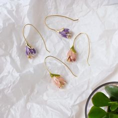 Tulip Earrings, Aesthetic Spring, Purple Tulips, Bleu Violet, Spring Jewelry, Jewelry Care Instructions, Professional Jewelry, Romantic Flowers, Best Gifts For Her