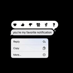 two conversation bubbles with the words you're my favorite notifications on one side