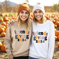 Happy Friendsgiving Sweatshirt, Thanksgiving Friends Shirt, Friendsgiving Shirt, Thanksgiving Shirt, Friends Thanksgiving Shirt HOW TO ORDER 1) Select desired shirt type, size, and color. 2) Choose desired number (quantity) of shirts. 3) If required, enter personalization into the personalization text box. 4) Click "Add to Cart." If you want multiple shirts, repeat steps 1 through 3 for each shirt. If not, you can complete the checkout process. Handling time is typically 1-3 business days.  We d Friendsgiving Shirt, Thanksgiving Friends, Friends Giving, Happy Friendsgiving, Thankful Sweatshirt, Friends Thanksgiving, Friends Sweatshirt, Thanksgiving Shirt, Pumpkin Shirt