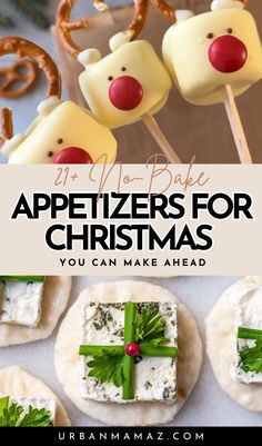 No-Bake Appetizers For Christmas You Can Make Ahead Santa Appetizers, Bake Appetizers, Xmas Food Ideas, Savory Christmas Snacks, Creamy Dips, Baked Appetizers, Holiday Party Appetizers, Christmas Appetizers Easy, Festive Appetizers