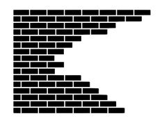 a black and white image of a brick wall that has the letter z on it