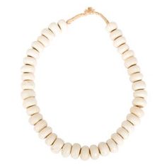 African White Bead Necklace | Jayson Home White Bead Necklace, White Beaded Necklaces, Modern Vintage Furniture, Bone Beads, Long T, African Culture, White Beads, Bead Necklace, Rug Shopping