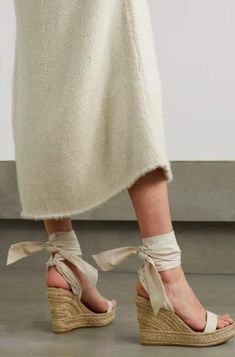 Designer Espadrilles Worth The Investment For Many Summers - The Mood Guide Wedge Sandals Outfit, Christian Louboutin Sandals, Lace Up Espadrilles, Christian Louboutin Women, Sandals Outfit