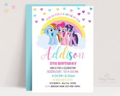 a little pony birthday party with rainbows and hearts