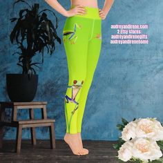 Tree Frogs Watercolor Yoga Workout Pants Leggings Meditation - Etsy Croatia Green High Stretch Yoga Pants, Fitted Green Yoga Pants, Green 4-way Stretch Yoga Pants For Pilates, Green Moisture-wicking Leggings For Yoga, Green Moisture-wicking Yoga Leggings, Green Moisture-wicking Yoga Pants, Green Moisture-wicking Yoga Pants For Pilates, Frog Pond, Hippie T Shirts