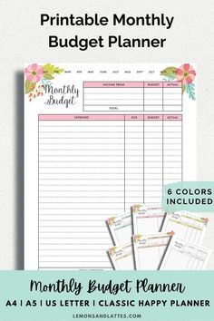 the printable budget planner for mom and daughter