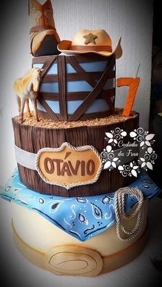 a birthday cake made to look like a horse stable