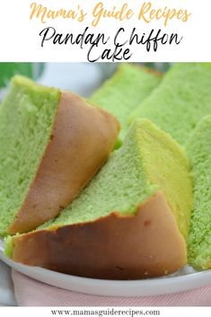 Chiffon Cake Recipes, Pond Cake Recipe, Asian Cake Recipe, Pandan Recipe, Pandan Cupcakes, Pandan Crepe Cake