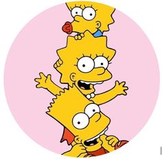 the simpsons family is depicted in a circle