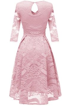 Lace A-line Homecoming Dress With Long Sleeves PRODUCT DETAILS SKU: 19J052001. Year: 2019. Shown Color: As in picture. Silhouette: A-line. Sleeve: 3/4 Sleeves. Back Style: Zipper Up. Fabric: Lace , Cotton. Neckline: V-neck. Hemline/Train: Tea Length, about 101-107 cm. Embellishment: No. Season: Spring, Summer, Fall, Winter Cut Out Prom Dresses, Cocktail Dress Yellow, Navy Prom Dresses, Prom Dresses Yellow, Custom Prom Dress, Formal Dresses With Sleeves, New Years Eve Dresses, White Prom Dress, Burgundy Prom Dress