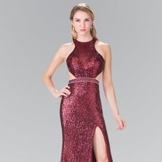 The Delightful Dress Made In The Silhouette Of The Sheath Will Emphasize Your Curves, While Sparkling Sequins Covering The Entire Perimeter Of The Dress Will Reflect Every Ray Of Light Falling On You Creating A Glamorous Image. Fabric: Sequin Length: Long Colour: Burgundy Neckline: Halter Silhouette: Sheath Sleeve: Sleeveless Back: Open, Zipper Skirt: Leg Slit Embellishments: Sequins, Rhinestones Occasion: Romantic Date/Evening/Dinner, Wedding/Bridesmaid, Graduation, Fashion Show, Visiting Theat Graduation Fashion, Evening Dinner, Ray Of Light, Zipper Skirt, Glamorous Dresses, Romantic Date, Dinner Wedding, Plus Size Prom Dresses, Sleeveless Sheath Dress