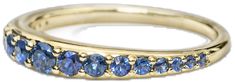 Elegant Everyday Blue Sapphire Ring, Blue Sapphire Half Eternity Ring In 14k Gold, Everyday Yellow Gold Sapphire Ring, Blue Sapphire, Bali, Sapphire, Ring Size, White Gold, Yellow Gold