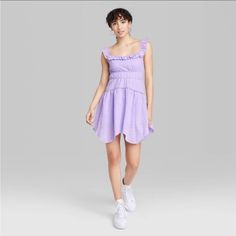 Brand New With Tags. Further Details In The Pics. Purple Ruffle Dress, Ruffle Tiered Dress, Patch Dress, Tier Dress, Tiered Ruffle Dress, Knitted Bodycon Dress, Neckline Designs, Stretchy Dress, Polyester Dress