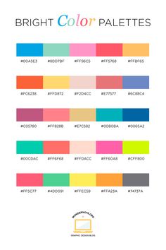 the bright color palettes are all in different colors, and there is also an image for