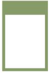 a green square frame with a white background