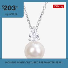 Pearl Type: Cultured Freshwater PearlsFeatures: Quick ShipJewelry Closure: Spring Ring ClaspLink Construction: SemisolidPearl Size: 8.5mmMetal Color: WhiteChain Length: 18 InchChain Width: 1 MillimetersPendant Length: 15.1mmPendant Width: 8.7mmChain Construction: CableCare: Wipe CleanStone Type: 1 Lab Created SapphireBirthstone: June BirthstoneMetal: Sterling SilverNecklace Type: Pendant NecklacesCountry of Origin: Imported Pearl Types, Sterling Silver Necklace Pendants, Silver Pendant Necklace, Sterling Silver Pendant, Spring Rings, Type 1, Sterling Silver Pendants, Fresh Water, Silver Pendant