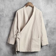 Linen Vest Mens, Trendy Spring Fashion, Men Linen Shirt, Mode Kimono, Trendy Mens Fashion, Linen Shirts, Shirts Long Sleeve, Stil Inspiration, Loose Blouse