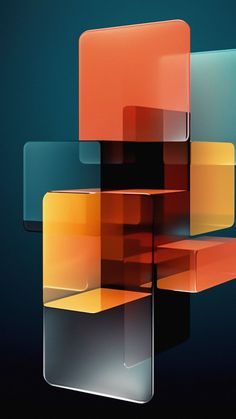 an abstract background with different colored squares and rectangles in the shape of cubes